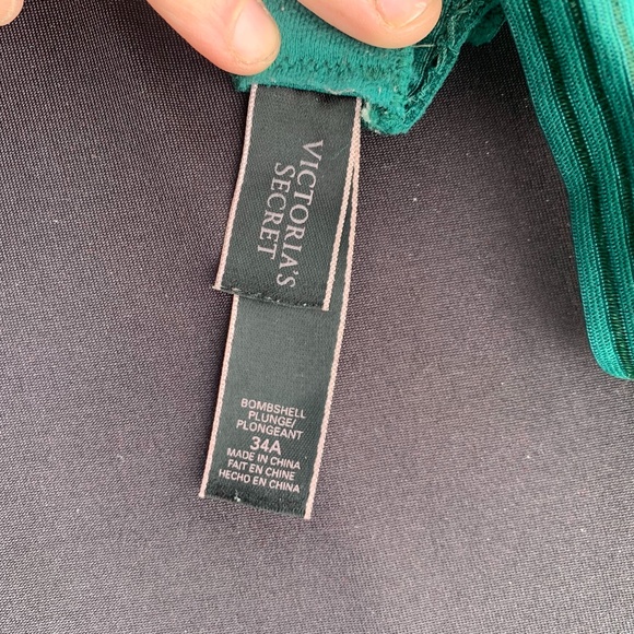 VICTORIA SECRET 34A Bombshell Laced Green Bra - Picture 9 of 11